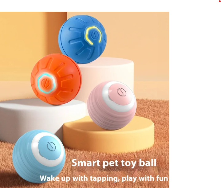Interactive Smart Dog Toy Ball – Auto-Moving USB Rechargeable Pet Toy