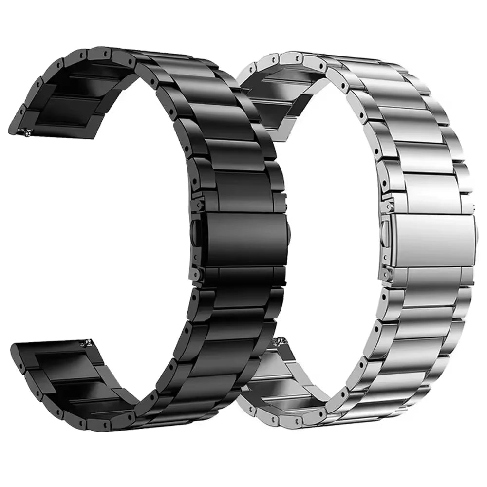 18mm 20mm 22mm Metal Band for Garmin Forerunner 55 265 965 165 255S 265S Venu 3S/Active 5/Vivomove Trend Stainless Steel Strap