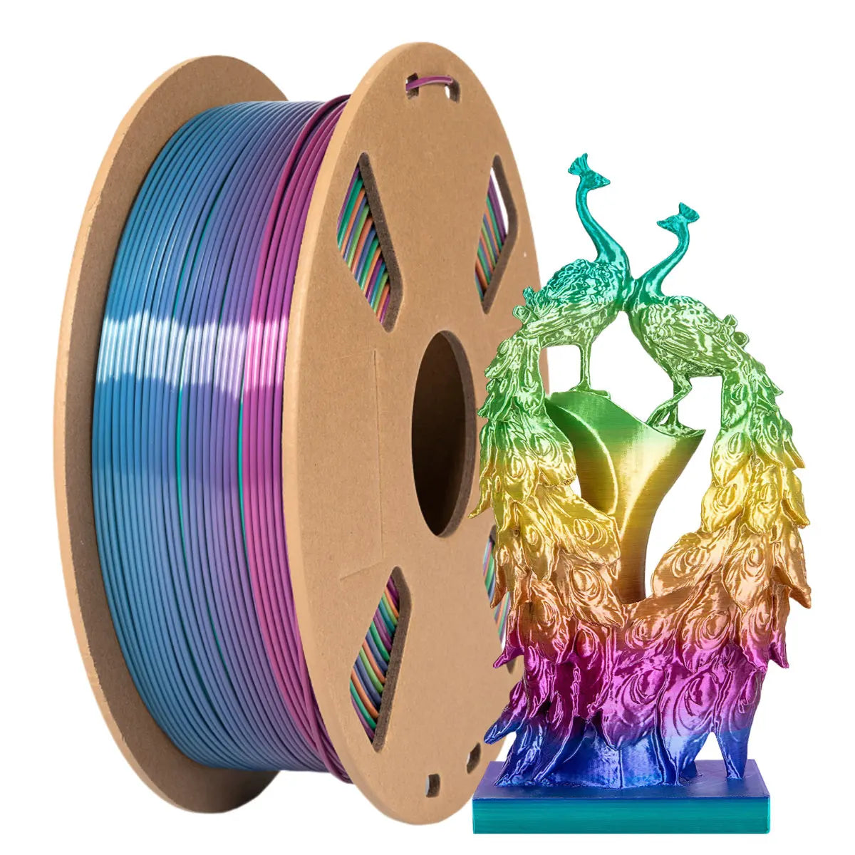 Rainbow PLA 3D Printer Filament 1.75mm Multi-Color Changing Filament 3D Printing PLA Filament,Multiple Options