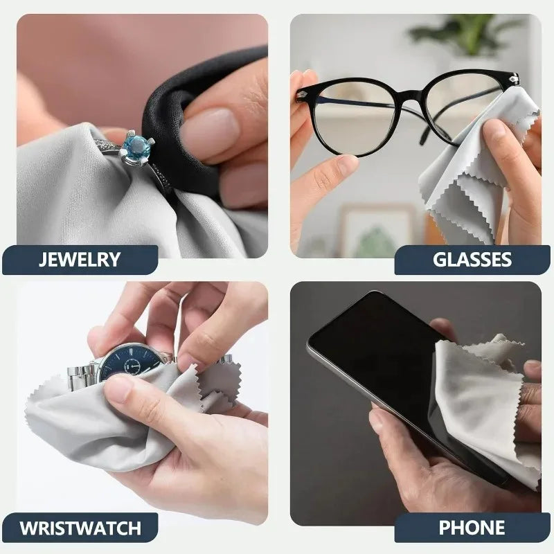 Cleaning Cloth for Mobile Phone Screen Glass Watch Camera Lens Microfiber Washable Reusable Cleaning Wipe Premium Eyeglass Cloth
