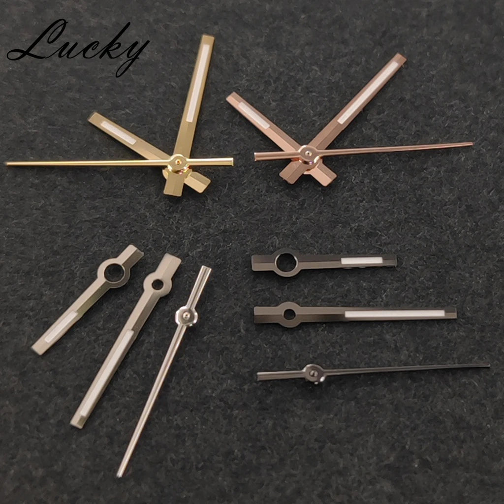 NH35 Hands Rose Gold Silver Gold Watch Hands Green Luminous For NH35/NH36/4R/7S Movement Watch Accessories