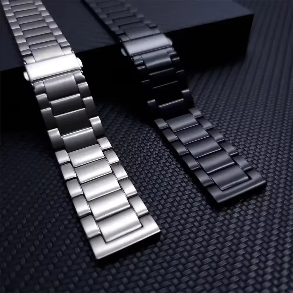 18mm 20mm 22mm Metal Band for Garmin Forerunner 55 265 965 165 255S 265S Venu 3S/Active 5/Vivomove Trend Stainless Steel Strap