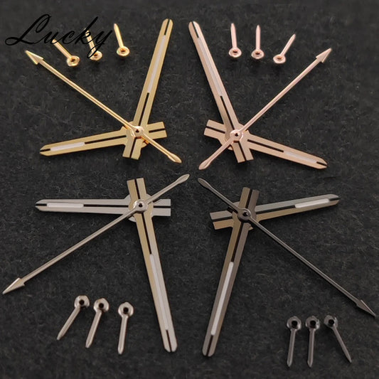 High Quality 6Pins VK63 Watch Hands Silver Black Gold Rose Hands Green Luminous Watches Pointers Fit VK63 VK63A  Quartz Movement