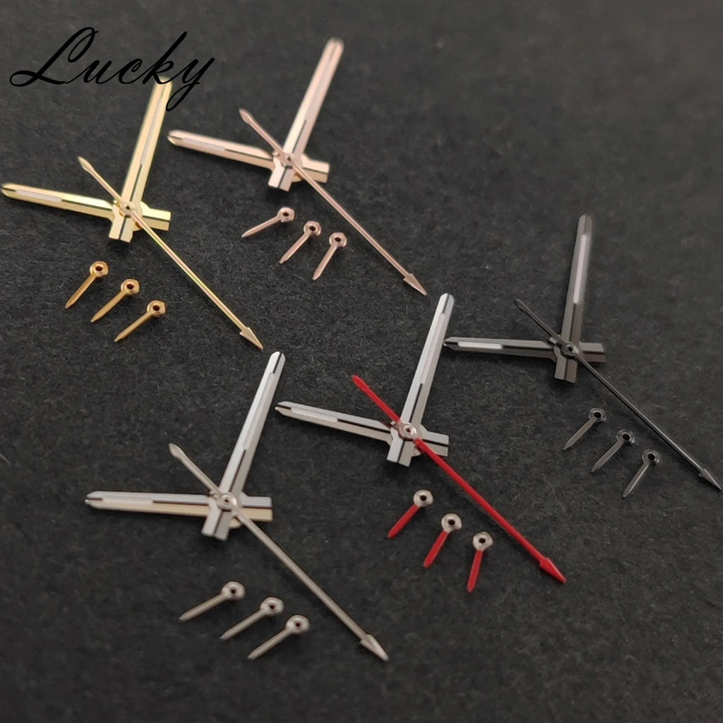 High Quality 6Pins VK63 Watch Hands Silver Black Gold Rose Hands Green Luminous Watches Pointers Fit VK63 VK63A  Quartz Movement