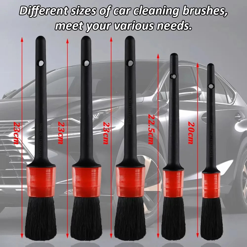 ZOPOSON New Car Cleaning Kit Scrubber Drill Detailing Brush Set Air Conditioner Vents Towel Polisher Car Auto Detailing Tools