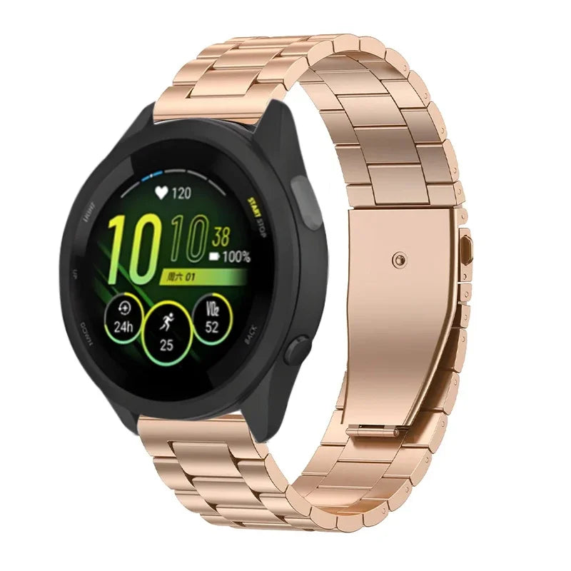 18mm 20mm 22mm Metal Band for Garmin Forerunner 55 265 965 165 255S 265S Venu 3S/Active 5/Vivomove Trend Stainless Steel Strap