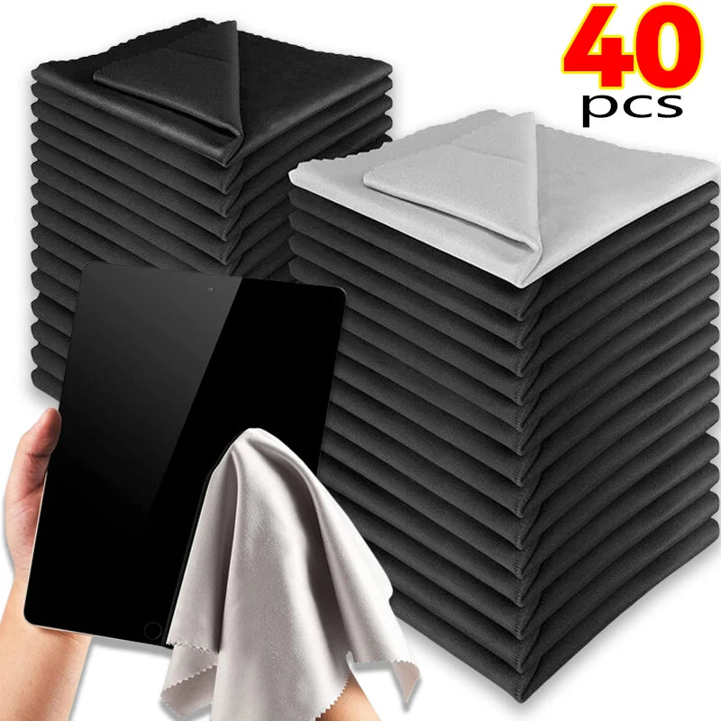 10/20/40Pcs Microfiber Cleaning Cloth for Glasses Lens Laptop PC Computer Mobile Phone Screen Cleaning Wipes Cleaner Cloth